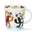Produktbild: DUNOON Lomond Shape Mug 0,32 Liter Groovy Cats or Groovy Dogs (Groovy Cats), Gold