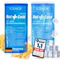 Produktbild: ICEHOF Kühlpads (2x groß) - Modernstes Soft-Gel, lange Kühldauer - Kühlpack Gel Kühlakku Kühlkissen Kühlkompressen Kälte-Kompresse Kühlkompresse Kühlbeutel Eisbeutel - Gefroren formbar