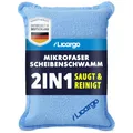 Produktbild: LICARGO Mikrofaser Scheibenschwamm Auto [2in1] – Beschlagene Autoscheiben innen in Sekunden frei, streifenfrei & fusselfrei – Autoschwamm Zubehör, Antibeschlag Schwamm Auto