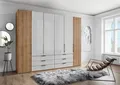 Produktbild: WIEMANN Monaco 1000 Kleiderschrank, 300 x 236cm, Eiche / Glas weiß, 6 Schubladen