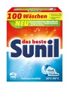Produktbild: Sunil aktiv Pulver - Vollwaschmittel - für 100 Wäschen - Flecklösekraft, hautverträglich, mikroplastikfrei, vegan - 5 kg