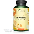 Produktbild: Vegavero Vitamin B3 Niacin | 180 Kapseln | 500 mg Nicotinamid pro Kapsel | vegan