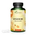 Produktbild: Vegavero Vitamin B3 Niacin | 180 Kapseln | 500 mg Nicotinamid | vegan