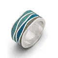 Produktbild: DUR Schmuck Damen Ring MEER Strandsand, Steinsand Silber 925/- rhodiniert (R5106) Gr.60