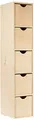 Produktbild: Zeller 13195 Schubladenelement, 5-er, Birke, ca. 21 x 18 x 86 cm Braun