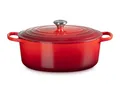 Produktbild: LE CREUSET Bräter Bräter Signature oval kirschrot 33cm, Emailliertes Gusseisen