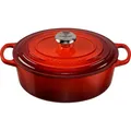 Produktbild: Le Creuset Signature Bräter Kirschrot Oval 33 cm