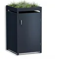 Produktbild: Metzler Mülltonnenbox MMB-2-1X, Metall, 1 Mülltonne bis 240L, abschließbar, mit Pflanzdach