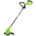Produktbild: Greenworks 24V Akku Rasentrimmer für kleine bis mittlere Gärten, 25 cm Schnittbreite, inkl. 20 Kunststoffklingen ohne Akku & Ladegerät, 3 Jahre Produkt Garantie, Grün