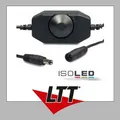Produktbild: ISOLED LED Dreh-Controller (Dimmer) schwarz, 2A, max. 48 Watt, Rundstecker Anschluss