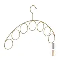 Produktbild: 4 x Kleiderbügel Tuchbügel Scarf Hanger Schalhalter Drahtbügel Jackenbügel gold