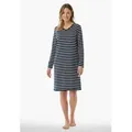 Produktbild: Schiesser Nachthemd Casual Essentials (Packung) mit leichtem V-Ausschnitt blau L (40)