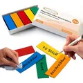 Produktbild: ECENCE Magnetschilder 23010101, farbig sortiert, 60 x 20 mm, für Handbeschriftung, 5 x 15 Stück