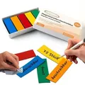 Produktbild: Ecence - 75 Magnetstreifen beschreibbar Etiketten Magnete Schilder bunt 60x20mm