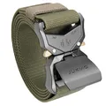 Produktbild: JUKMO Taktischer Gürtel, Militär Wandern 3,8cm Arbeit Gürtel mit Schwere Schnellverschluss Schnalle (Grün, 135cm)
