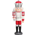 Produktbild: Seiffener Volkskunst Nussknacker König Exklusiv weiß-silber-rot (40cm) Nussknacker von Seiffener Volksk