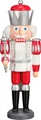 Produktbild: Nussknacker König Exklusiv weiß-Silber-rot BxHxT 14x40x12cm NEU Nußknacker Holz
