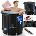 Produktbild: Ritualice® Eisbad (80 cm Ø) XL - TESTSIEGER - Eistonne mit Tasche (BENUTZT)