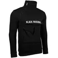 Produktbild: Baxboy Herren Pullover Hoodie Sweatjacke Stehkragen Sweatshirt Jacke Langarm Kapuzenpullover mit Seitlicher Reißverschluss Hoody Sweater 3790, Farbe:Schwarz, Größe:2XL