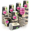 Produktbild: CupCup 100 Pappbecher 240ml 8 Oz Coffee to Go - Kaffeebecher to Go Zum Servieren von Kaffee, Tee, heißen und kalten Getränken