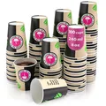 Produktbild: 100 Pappbecher für Kaffee zum Mitnehmen – Einwegbecher – Kaffeetasse 240 ml z...