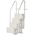 Produktbild: VEVOR Poolleiter Kunststoff, Tragkraft 180kg, Poolleiter für Einbaupools 122-137cm, Terrasse, Haus, Indoor, Outdoor, Weiß - Weiß