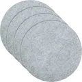 Produktbild: Erwin Müller Filz Tischset für Teller, Tischuntersetzer hellgrau Größe rund: 37 cm Ø - Schutz vor Kratzern und Verschmutzungen