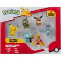 Produktbild: Pokémon Figuren Set mit 6 Figuren Pikachu Axew Shinx Evoli Machollo und Shuckle