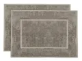 Produktbild: ZOLLNER 2er Set Badematten in 50x70 cm - saugstarke und Flauschige Badvorleger aus Baumwolle - bis 60°C waschbar - für Fußbodenheizung geeignet - in Fango - Hotelqualität