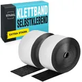 Produktbild: Klettband Selbstklebend Extra Stark, 5 m × 50 mm, Schwarz