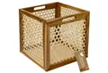 Produktbild: HMF Regalkorb Aufbewahrungskorb geflochten aus Rattan, mit Wiener Geflecht, passend für Kallax Regale 32 x 34 x 32 cm, Muster 2, Natur