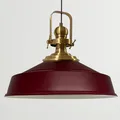 Produktbild: bamyum Asletl Hängelampe Industrial Metall Ø41cm, Küchenlampe Esstisch Vintage E27, Pendelleuchte Burgenderrot, Wohnzimmerlampe Hängend