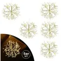 Produktbild: Weihnachtsdekoration Goldstern 45 cm 5er Ser mit 120 LED warmweiß Timer-Funktion LED-Weihnachtsstern