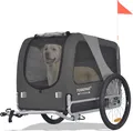 Produktbild: DOGGYHUT® Premium LARGE Hundefahrradanhänger 15 - 30kg Hundeanhänger Fahrradanhänger für Hunde mittelgroße bis große Hunde