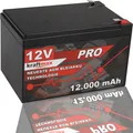 Produktbild: Kraftmax Industrial Pro Bleiakku [ 12V / 12Ah ] AGM Hochleistungs- Blei Akku der Neusten Generation