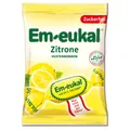 Produktbild: (32,40€/1kg) Em-eukal Zitrone zuckerfrei, Hustenbonbon, 75g Beutel