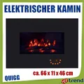 Produktbild: Elektrischer Kamin Wandmontage + Halterung, Fernbedienung, Hartglas-Front 1800W