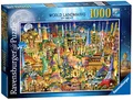 Produktbild: Ravensburger 19843 World Sehenswürdigkeiten bei Nacht, Puzzle, 1000 Teile, Mehrfarbig, 69,9 x 49,7 x 0,2 cm