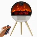 Produktbild: F52D 2000W Elektrokamin Heizung Flamme Keramik Heizer mit Fernbedienung, Display