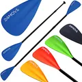 Produktbild: 24MOVE® Paddel Doppelpaddel 2 in 1 Teleskoppaddel Stechpaddel für SUP Stand Up Board, Kajak, Leicht aus Aluminium 230cm, verstellbar, blau