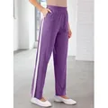 Produktbild: Schlupfhose, Damen, Gr. 50, Normalgrößen, lila, 100% Baumwolle, unifarben, lang, Hosen Schlupfhose