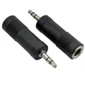 Produktbild: Musiclily 6.35mm Female Plug to 3.5mm Male Stereo Klinkenadapter,Schwarz