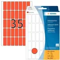 Produktbild: HERMA Vielzwecketiketten 12 x 30 mm, 1.120 Etiketten, rot, permanent haftend, für Handbeschriftung