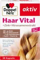 Produktbild: Doppelherz Haar Vital + Zink + Hirsesamenextrakt - mit Biotin als Beitrag für den Erhalt der Haare - Kupfer unterstützt den Erhalt der Haarfarbe - 30 Kapseln