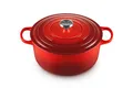 Produktbild: Le Creuset Signature Gusseisen-Bräter mit Deckel, Ø 28 cm, Rund, Für alle Herdarten und Induktion geeignet, Volumen: 6,7 l, 6,125 kg, Kirschrot, 21177280602430