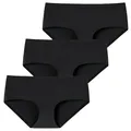Produktbild: Schiesser Damen Panty Invisible Cotton 3er Pack, Größe:44, Farbe:Schwarz (000)