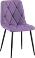 Produktbild: CLP Esszimmerstuhl Clairton gepolstert mit Rückenlehne bis 150 kg belastbar,lila Stoff