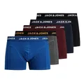 Produktbild: Herren Jack & Jones Set 5er Pack Trunks Boxershorts Stretch Unterhose Basic Jersey Unterwäsche, Farben:Schwarz-Navy-Grau, Größe:XL