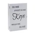 Produktbild: Holz Schlüsselkasten KEYS weiß - 32 x 22 cm - Schlüssel Haken Schrank Kasten Box