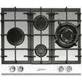 Produktbild: Kaiser Küchengeräte Gas-Kochfeld, Einbau Herd KCG 6394 W, Weiß Glas, Gas auf Glas, 3,8 KW WOK weiß